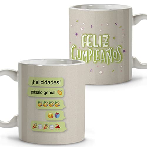 LolaPix Regalo Cumpleaños Mujer. Tazas Originales para Regalar. Taza Desayuno. Taza Cerámica. 330...