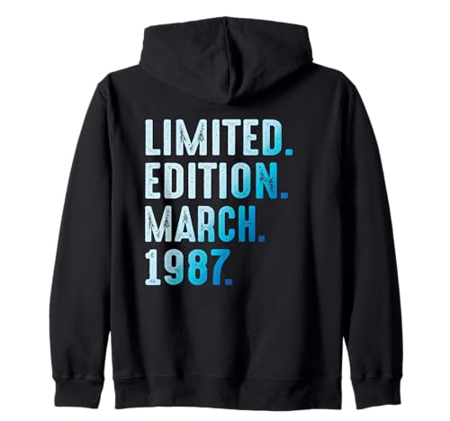 Marzo 1987 Año 1987 Cumpleaños 1987 Edición Limitada Sudadera con Capucha