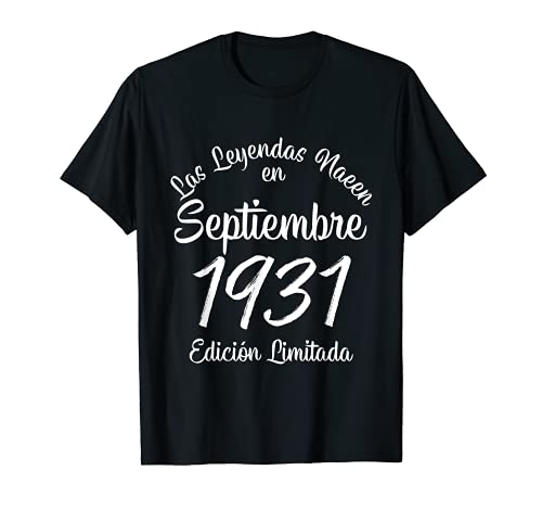 Las Leyendas nacen en Septiembre de 1931 Regalo de 90 años Camiseta