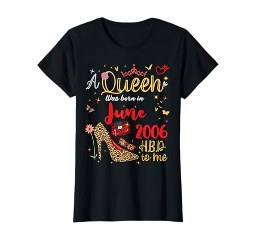 Junio Cumpleaños Nació Una Reina en Junio 2006 Junio Camiseta