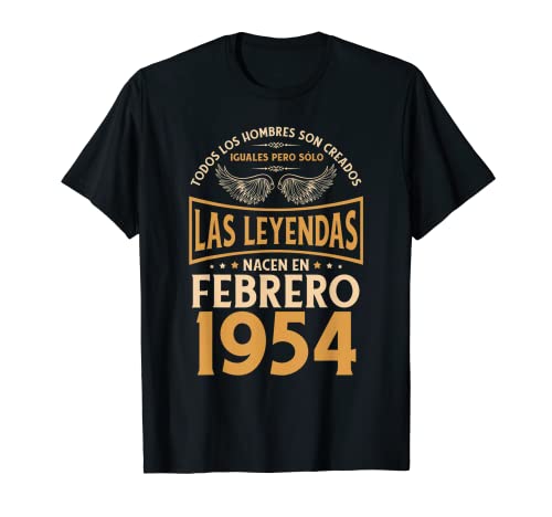 Cumpleaños Hombre Regalos Las Leyendas Febrero 1954 Camiseta