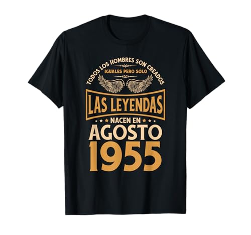 Cumpleaños Hombre Regalos Las Leyendas Agosto 1955 Camiseta