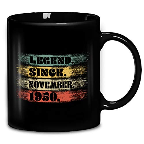 Leyenda desde noviembre de 1950 69.th cumpleaños Vintage 69 Año de edad Taza de café 11oz Cerámica Tazas de té