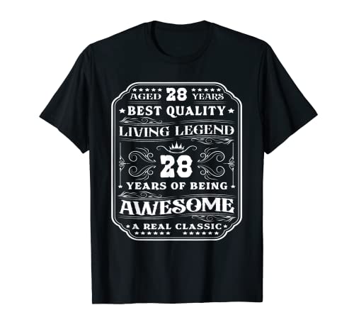 28 Años De Ser Increíble 28 Años 28 Cumpleaños Hombre Camiseta