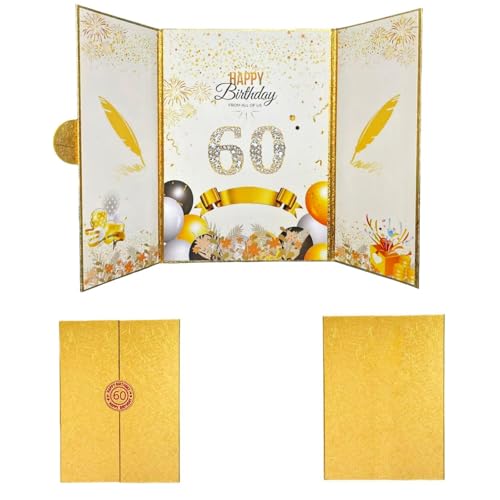 Tarjeta de Felicitación 60 Cumpleaños, Regalo 60 años para Hombre Mujer Originales, Tarjeta 60...