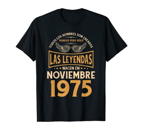 Cumpleaños Hombre Regalos Las Leyendas Noviembre 1975 Camiseta