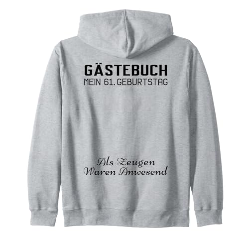Gästebuch Mein 61. Geburtstag Libro de visitas Firma Sudadera con Capucha