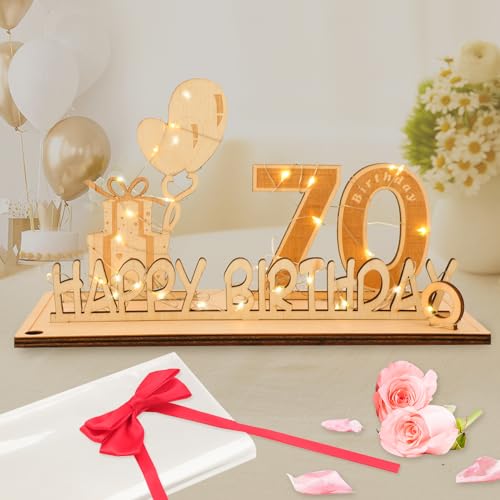 Regalos Originales de 70 Cumpleaños, Seutgjie Decoracion 70 Cumpleaños para Hombre Mujer con Tira...