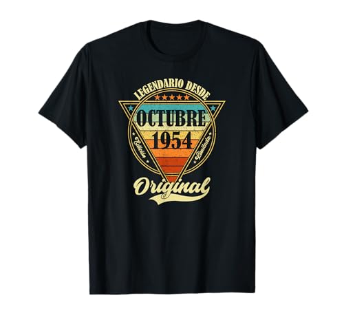 71 cumpleaños Nacido en Octubre de 1954 Vintage 71 años Camiseta