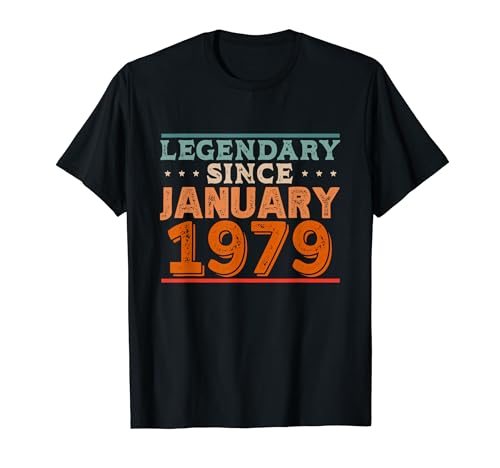 Legendary desde enero de 1979 impresionante fiesta retro de cumpleaños Camiseta