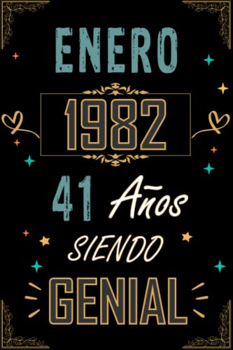 CUADERNO, ENERO 1982 41 AÑOS SIENDO GENIAL: Regalo de 41 cumpleaños para mujeres y hombres, ideas...