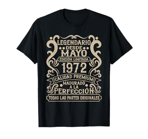Legendario Desde Mayo 1972 - Cumpleaños 54 Años Camiseta