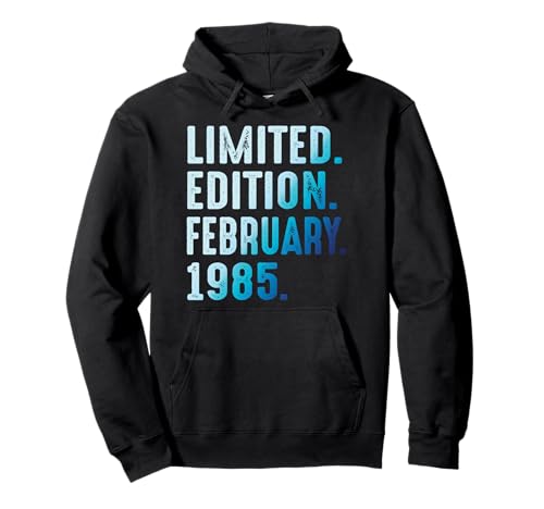 Febrero 1985 Año 1985 Cumpleaños 1985 Edición Limitada Sudadera con Capucha