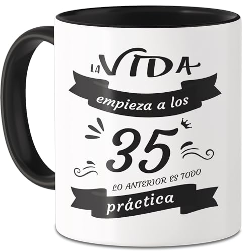 I LOVE MOM Taza 35 Cumpleaños Aniversario Mujer Hombres Tazas Desayuno Originales para Regalar...