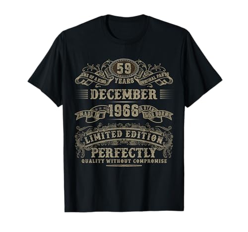 59 años Regalos 59 cumpleaños diciembre 1966 Edición Limitada Camiseta