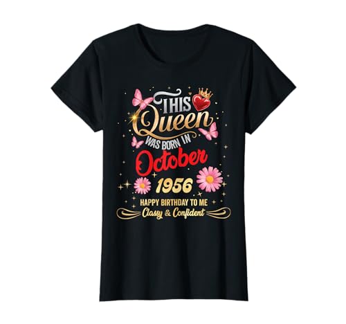 Esta Reina Nació en Octubre 1956 Octubre 1956 Cumpleaños Camiseta