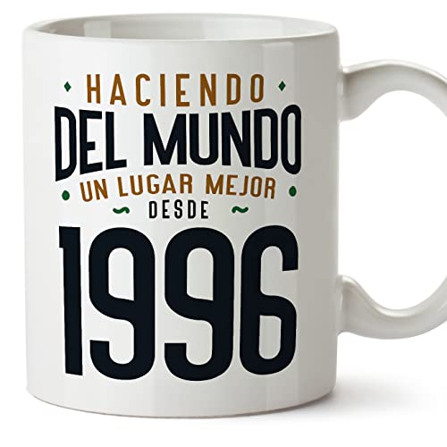 MUGFFINS Tazas 1996 Cumpleaños - En Español - Haciendo del Mundo un Lugar Mejor - 11 oz / 330 ml -...