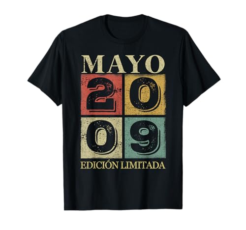 16 Cumpleaños Niños 16 años Hecho En 2009 Mayo Camiseta