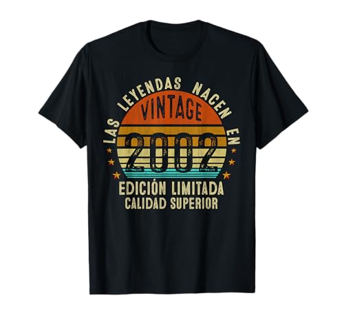 24 Cumpleaños Hombre Mujer 24 Años Vintage 2002 Regalo Camiseta