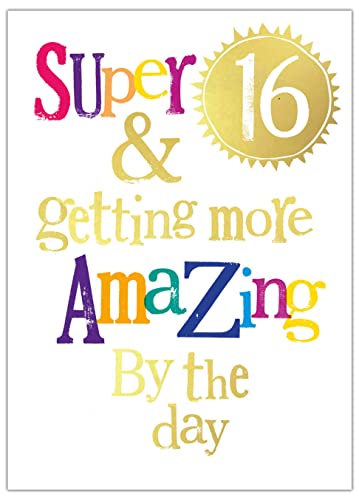 Danilo Promotions LTD Tarjeta de cumpleaños de 16 años, tarjeta de cumpleaños de 16 años,...