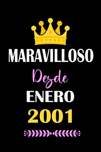Maravilloso desde enero 2001: cuaderno de cumpleaños, regalos de cumpleaños para niños, niñas,...