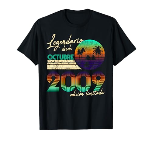 Cumpleaños Hombre Regalos Legendario Desde Octubre 2009 Camiseta