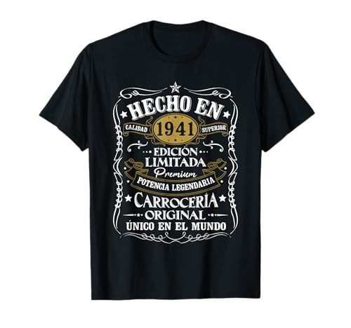 84 Cumpleaños 84 Años Hombre Hecho en 1941 Vintage Regalo Camiseta