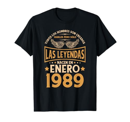 Cumpleaños Hombre Regalos Las Leyendas Enero 1989 Camiseta