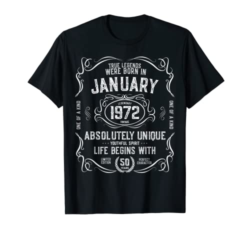 50 años regalo de cumpleaños Leyendas nacidas Enero 1992 Camiseta
