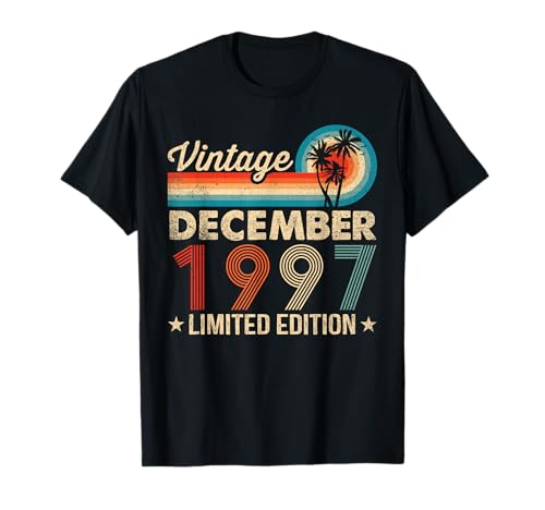 24 Años 24 Cumpleaños Vintage Diciembre 1997 Hombres Mujeres Camiseta