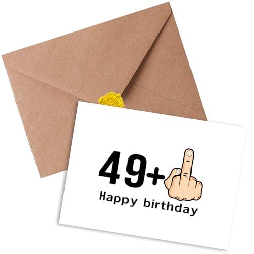 Sugeru Tarjeta de cumpleaños para 50, divertidas tarjetas de cumpleaños con sobre, tarjeta de...
