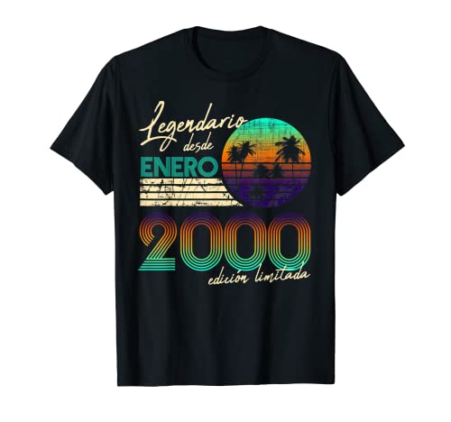 Cumpleaños Hombre Regalos Legendario Desde Enero 2000 Camiseta