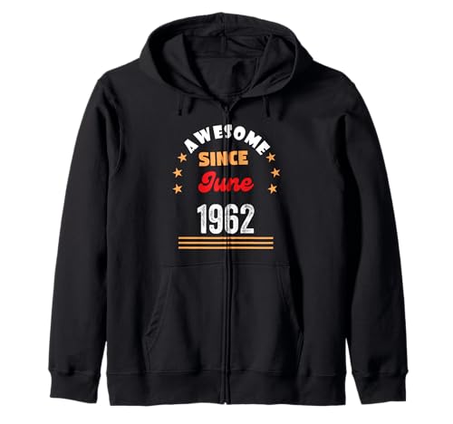 Cumpleaños de Junio de 1962 Impresionante Desde 1962 Junio Vintage Sudadera con Capucha