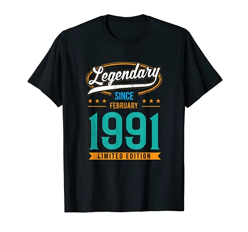 El legendario desde febrero de 1991 del regalo de cumpleaños Camiseta