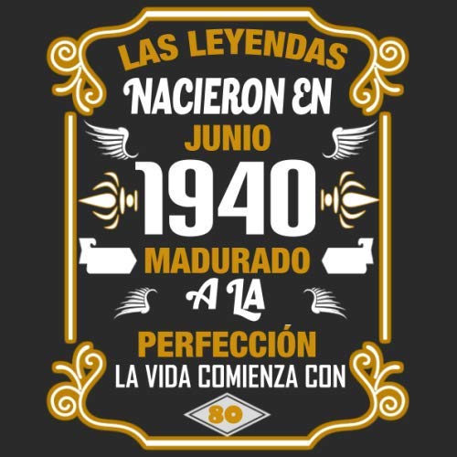 Las leyendas nacieron en Junio 1940 Madurado a la perfección La vida comienza con 80: Libro de...