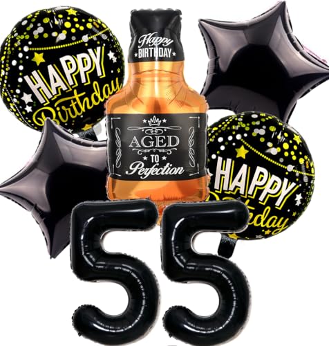 Globos de Cumpleaños 55 años Hombre, Decoracion Cumpleaños 55 años Mujer, Globos 55 Cumpleaños...