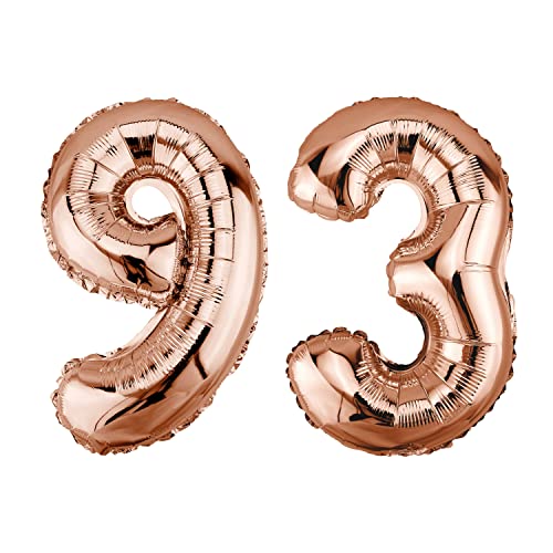 DekoRex Globo de plástico de color oro rosa, 100 cm, para cumpleaños, celebraciones o bodas...