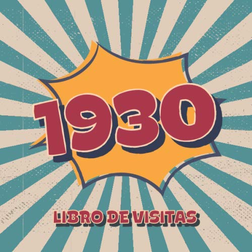 1930 Libros de Visitas: Libro de visitas para fiestas de cumpleaños de estilo retro para que la...