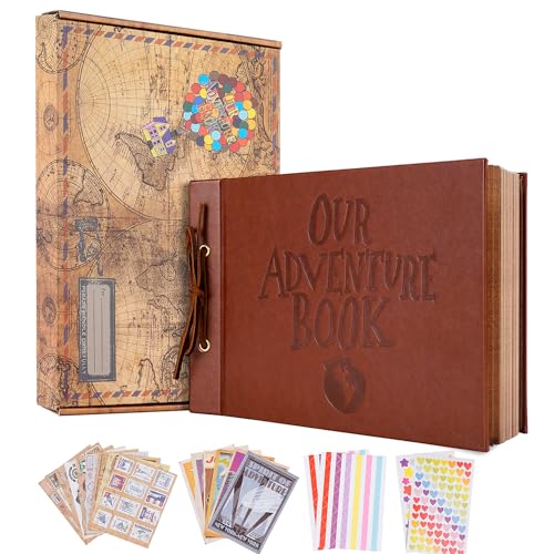 Our Adventure Book scrapbooking, 30 x 19 cm 80 páginas album fotos para pegar y escribir, libro de...