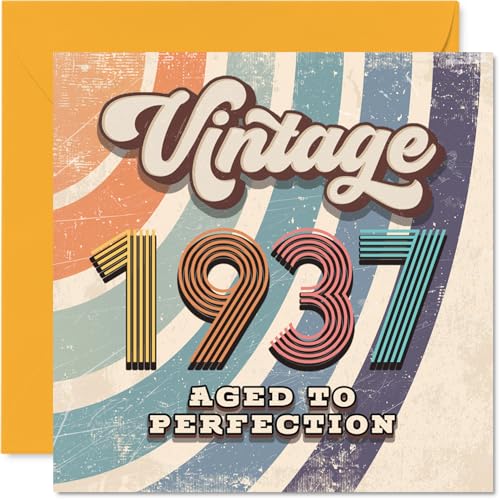 Tarjeta de cumpleaños número 88 para hombres y mujeres – Vintage 1937 Aged To Perfection –...