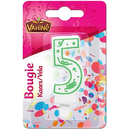 VAHINÉ - Decoración - Velita Número 5 - x1