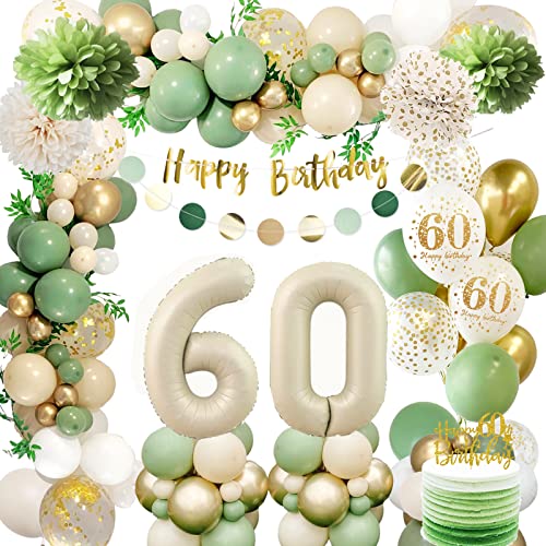 50 Años Decoracion Cumpleaños, Globos 50 Cumpleaños, Decoracion Fiesta Oro  Beige 50 Globos Cumpleaños con Pancarta Feliz Manteles para 50 Años