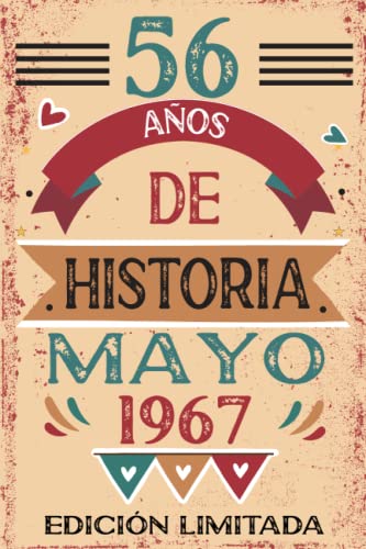 56 Años De Historia Mayo 1967: Libro de visitas, cuaderno, 110 páginas de felicitaciones, idea de...