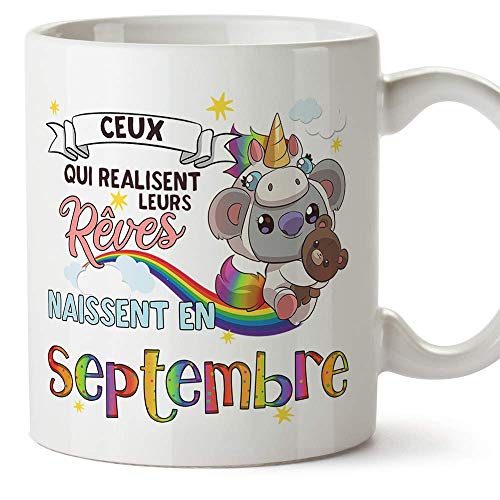 MUGFFINS Taza - Cumpleaños Koala Septiembre (en francés)