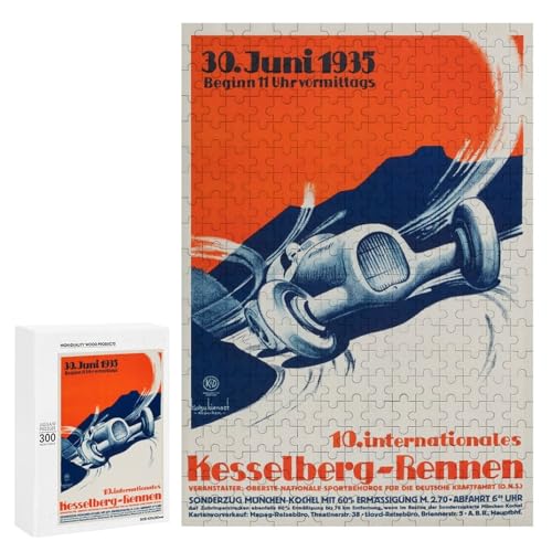 Rompecabezas 300 PCS para Adultos 10 Internationales Kesselberg Rennen 30 Juni 1935 Rompecabezas...