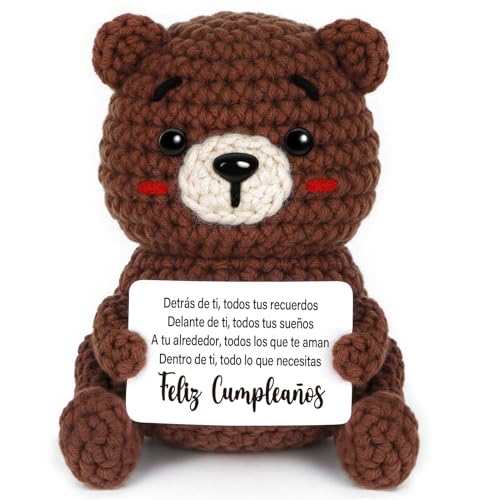 CheriGift Oso Positiva Regalos Cumpleaños Mujer, Oso Hechas a Mano, Originales Regalo Cumpleaños...