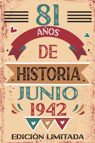 81 Años De Historia Junio 1942: Libro de visitas, cuaderno, 110 páginas de felicitaciones, idea de...