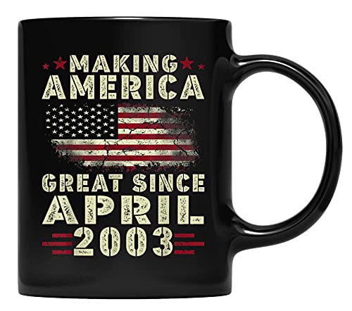 Haciendo América divertida Great desde abril de 2003 17.a taza de café de cumpleaños para el padre y la madre, el abuelo, la abuela y el amigo Regalos