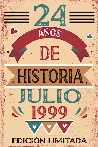 24 Años De Historia Julio 1999: Libro de visitas, cuaderno, 110 páginas de felicitaciones, idea de...