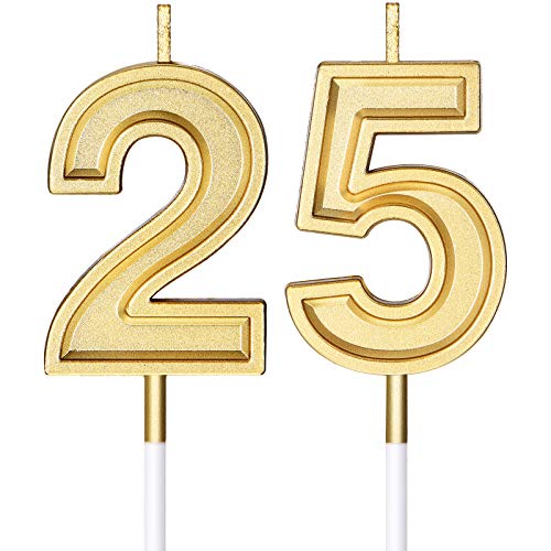 Velas Maxi 50 años para tarta fiesta cumpleaños boda 50 años | Decoraciones  Velas Felicidades Aniversario Tarta 50 | Fiesta Tema | Altura 13 cm Oro